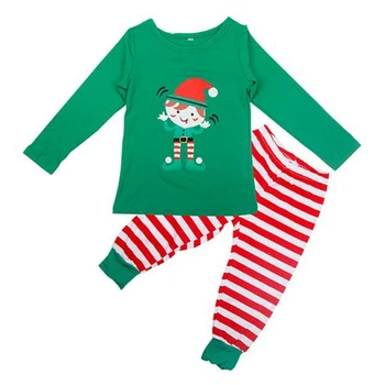 Коледно семейно облекло Коледа азбука печат Коледа раирани панталони удобни меки облекла щадящи кожата