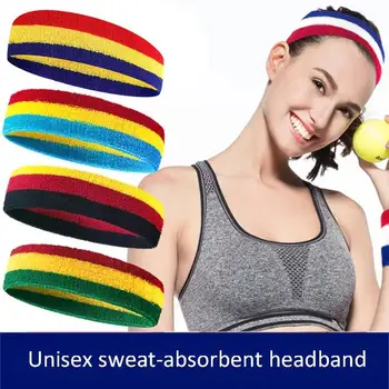 Унисекс спорт Sweatband лента за глава за мъже жени йога лента за коса фитнес стреч главата ленти силна еластична фитнес тичам баскетбол N0Z0