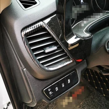 За Kia Seltos 2019 2020 2021 ABS Carbon Fiber климатик външен капак предно табло горна централна страна AC вентилационен капак