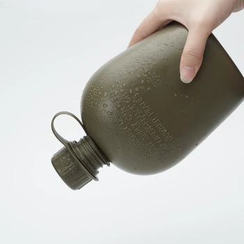 Външни камуфлажни спортни бутилки с кутия за обяд Преносим термичен военен чайник оцеляване къмпинг тактически термос напитка вода притурка