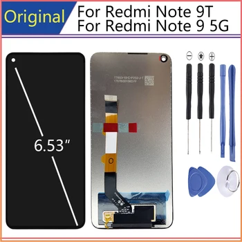  LCD за Xiaomi Redmi бележка 9T 5G дисплей сензорен екран замяна За Redmi бележка 9 5G дигитайзер събрание части ремонт