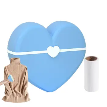 Travel Lint Roller Mini Portable Lint Rollers For Clothes Heart-Shaped Hair Removal Sticker Travel Lint Roller Carpet Hair