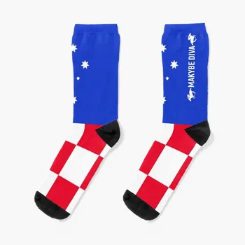 MAKYBE DIVA - СЪСТЕЗАТЕЛЕН КОН - КОПРИНА Чорапи отвесни футбол против хлъзгане подарък зимни термични Дамски чорапи Мъжки
