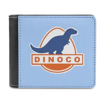 Dinoco Мъжки портфейл Pu кожа къси мъжки портмонета Кредитна карта портфейл за мъже пари чанта кола автомобили Pixar карикатура сладък динозавър филм