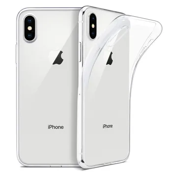 Прозрачен силиконов калъф за iPhone X калъф iPhone XR калъф мек TUP заден капак за iPhone 7 8 6 плюс 5 SE 11 12 13 Pro Max капак на телефона