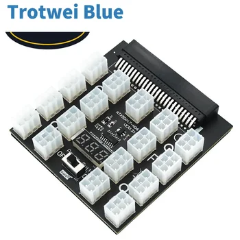 Upgrade Version ATX 50PIN to 17x 6Pin Power Supply Breakout Board Adapter Converter 12V за Ethereum BTC Mining за dell