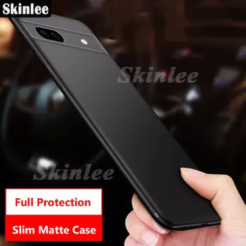 Skinlee за Google Pixel 7 Case Мека силиконова ултра-тънка матова черна обвивка за Google Pixel 7 Pro Пълно покритие