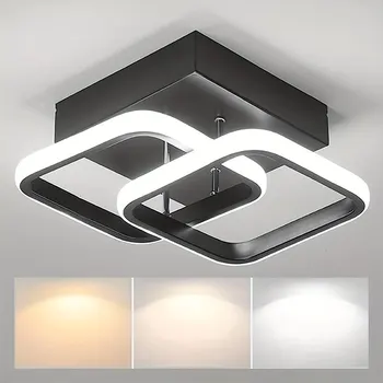 1 PC Модерна LED таванна светлина Трицветно затъмняване AC220V повърхностен монтаж, подходящ за спалня коридор хол висулка светлина
