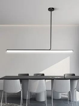 Simple Modern Nordic LED полилей осветление трапезария кухня остров дълго висящи лампа ресторант бар кафе магазин осветителни тела
