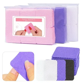 300pcs кърпички за отстраняване на лак за нокти подложки за почистване на нокти нетъкани подложки за нокти за жени момиче салон за красота
