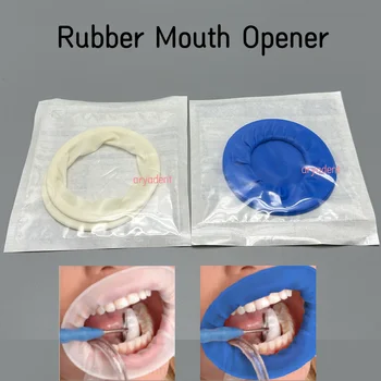 50pcs Стоматологична отварачка за уста за еднократна употреба гумени орални бузи разширители прибиращо устройство гумен язовир за стоматологични инструменти