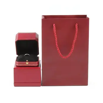 реколта дизайн луксозен пръстен кутия перфектен ангажимент реквизит Валентин сватбени подаръци кутия за съхранение