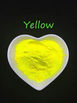 500g Жълт флуоресцентен арт пигмент Неонов блестящ градиент за сапун Неонов прах Лак за нокти
