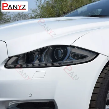 2 бр. Защитно фолио за автомобилни фарове Винил прозрачен черен TPU стикер за Jaguar XJ X351 2010-2019 XJR XJL аксесоари