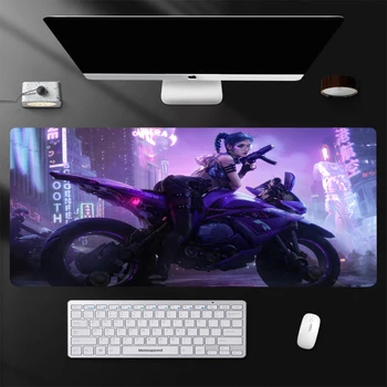 Cyberpunk Gaming Mouse Pad Anime Gamer Desk Mat Xxl Extended Keyboard Pad Desktop Computer Laptop Table Surface For Accessories