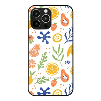 Henri Matisse органични петна тропически плодове и листа изкуство закалено стъкло случай за Iphone 14 13 12 11 Pro Max X 7 8 Plus 6S 5S