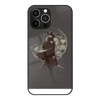 Lady Maria-Bloodborne Graphic закалено стъкло Shell за Iphone 13 14 12 11 Pro Max Mini 8 7 6S X Xr Xs 5S Plus телефон случай дама
