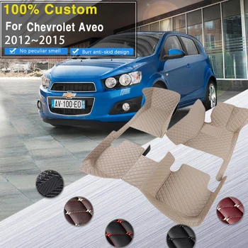 Автомобилни стелки за Chevrolet Aveo Sonic Holden Barin T300 2012 ~ 2015 Анти-мръсотия подложка килими кожа етаж мат килими подложка кола аксесоари