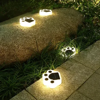 Слънчева LED светлина мечка лапа лампа открит водоустойчива градина декорация пейзаж атмосфера погребани светлини