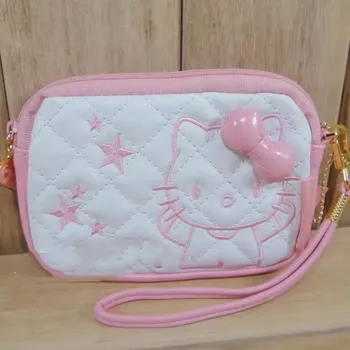 японски аниме анимационен герой розова котка бродирани цип ключ чанта мода карта нула портфейл