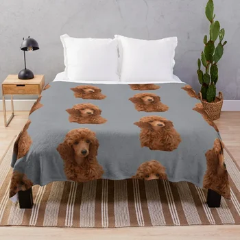 Сладко очарователно червено кученце пудел Хвърли одеяло тежко за сън Луксозни одеяла