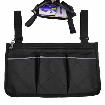 Инвалидна количка странична чанта подлакътник многоцветен Multipocket съхранение торбичка универсален проходилка чанта ролатор организатор торбичка за Sundries стена