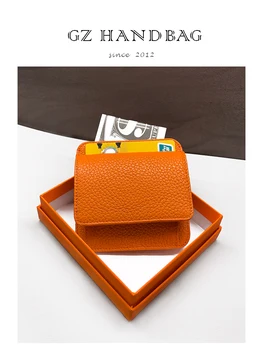 Жените фантазия портфейл естествена кожа луксозен дизайн малка чанта с монета дами мода пари чанта висок клас притежателите на визитни картички