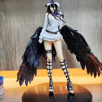 21cm Pvc Бог на немъртвите Albedo черни крила Demon Queen аниме фигурки модел орнаменти настолни играчки подаръци в наличност