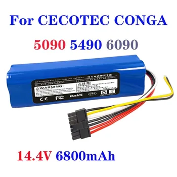 6800mAh Оригинална литиево-йонна батерия за Cecotec Conga 5090 5490 Робот Аксесоари за прахосмукачки Резервни части
