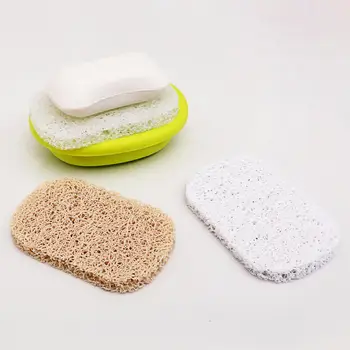 2Pcs Кухня Баня против хлъзгане PVC сапун Saver Holder Drain подложки гъба притежателя съхранение багажник сапун кутия случаен цвят