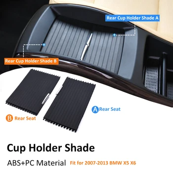 Car Drink Water Cup Holder Trim Cover for 2007-2014 BMW Replace Cup Holder Curtain for BMW X5 X6 E70 E71 E72 5116 6954 943