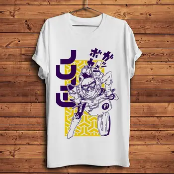 JAPAN аниме Fooly cooly FLCL смешно тениска мъже нов бял случайни къс ръкав тениска homme манга унисекс улично облекло тениска