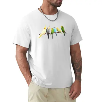 Малки папагали тениска реколта т риза обичай тениски черни тениски обичай тениски дизайн свой собствен Мъжко облекло