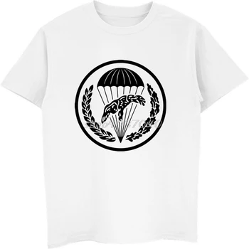 Мъже Смешни памучни тениски Мода Готини ризи Полска въздушнодесантна 6-а въздушнодесантна бригада Полша 1094 Хип-хоп T Тениска Тениски Tops