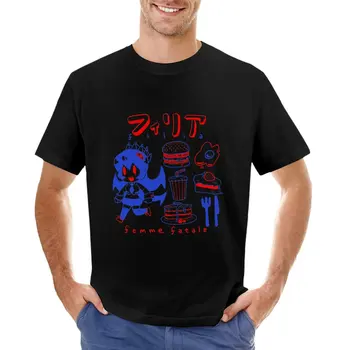 Skull Girls - Filia - Тениска за хранене Аниме с къс ръкав Мъжки големи и високи тениски