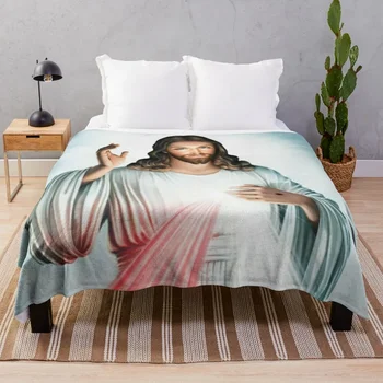 Божествената милост, Исусе, уповавам на Тебе, света Фаустина, Божествена милост Хвърли одеяло за декоративни диван космати одеяла