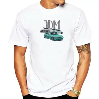 JDM риза Мъжка тениска Първоначална D Cool Automotive Print Аниме Мъжки памук O-образно деколте Лято Ретро извънгабаритни върхове Случайни Tees Camisetas