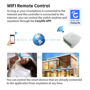 WIFI Switch Homekit Smart Breaker Работа с Alexa Home Безжично дистанционно управление Интелигентен таймер Switch 16A 2-Way