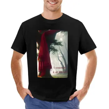 Червен шал в дърво Текстове на песни Тениска графика тениска мъже дълъг ръкав тениски