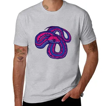 Нов бисексуален флаг жартиера змия тениска блуза персонализирани тениски аниме дрехи тениска мъже