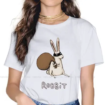 Meme Design Girls T Shirt Robbit Rabbit Female Tops 4XL Harajuku Funny Tees Ladies Cotton Tshirt