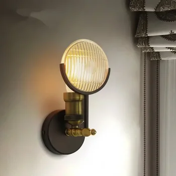 Модерно стъкло LED стена лампа Sconce Led спалня стена осветително тяло за дома декор Nordic фоайе хол коридор осветително тяло E27