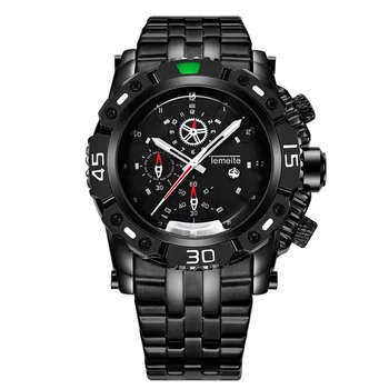 Мъжки часовници Водоустойчив голям циферблат мода светлинен топ марка часовник за мъже дата хронограф спорт ръчен часовник