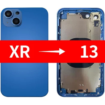 Висококачествен DIY корпус на задния капак за XR до 13 задна батерия Средна рамка за замяна на Xr като 13 корпус, Xr до iPhone13
