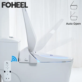 FOHEEL Автоматично отваряне на интелигентна тоалетна седалка Капак Електронен капак за биде Чисто сухо отопление на седалката WC Интелигентна тоалетна седалка У дома