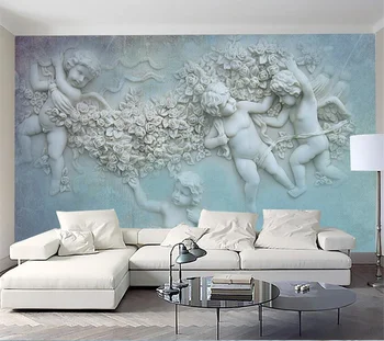 papel de parede Персонализирани тапети Европейски ангел Купидон хол TV фон стена декоративна живопис стенопис papier peint