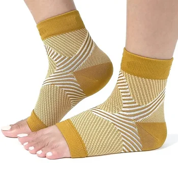 1Pair плантарен фасциит компресия глезена скоба чорапиРъкави, осигурява крак & арка подкрепа. Болка в петата, облекчаване на ахилесовия тендинит