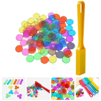 Детска математика Магнитен прът учебни помагала Магнитна пръчка кръгли чипове броене играчка цвят сортиране играчка образователна играчка