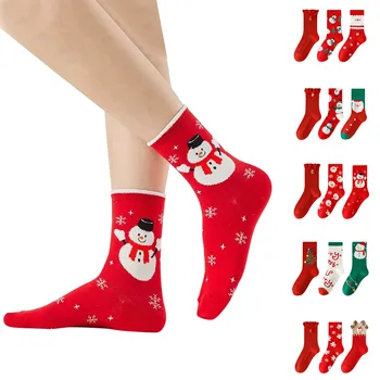Топла Коледа мода ветроупорен печат средата тръба отопляеми чорапи за мъже барабан чорапи чорапи за мъже мъжки ниско нарязани чорапи