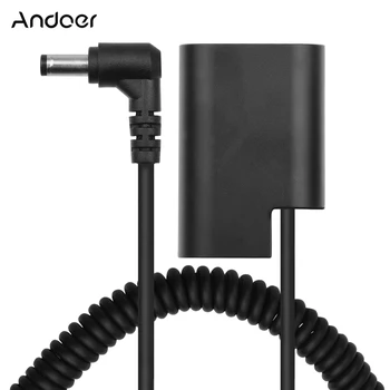Andoer EP-5A EN-EL14 Dummy Battery Pack DC съединител конектор Пролетен кабел Замяна на батерията за Nikon D3100 D3300 D5100Cameras